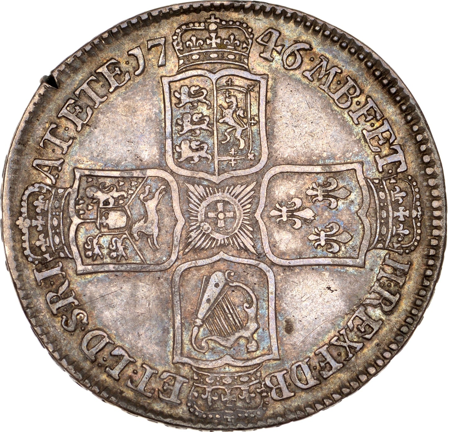 1746/5 Halfcrown LIMA Plain in angles Edge D. Nono S3495 ESC 1689 VF/GVF