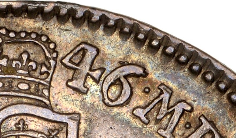 1746/5 Halfcrown LIMA Plain in angles Edge D. Nono S3495 ESC 1689 VF/GVF