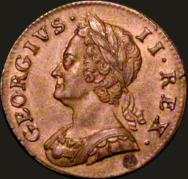 1749 Halfpenny S3719 BMC 879 GEF