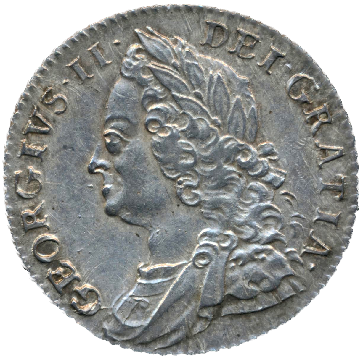 1750/46 Shilling Old head Plain in angles Wide 0 S3704 ESC 1732 Scarce NEF