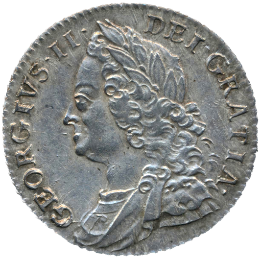 1750/46 Shilling Old head Plain in angles Wide 0 S3704 ESC 1732 Scarce NEF