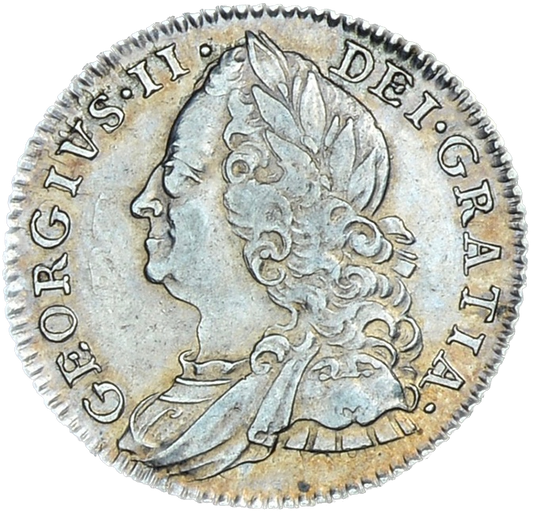1758/7 Sixpence Old head Plain in angles S3711 ESC 1764 Very rare (R3) NEF/EF