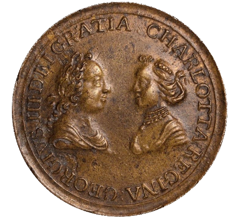 1762 Anniversary of Queen Charlotte's birthday copper medal BHM 75 NEF