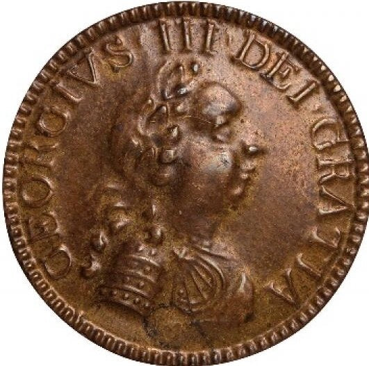 1761 Coronation copper medal BHM 56 NEF