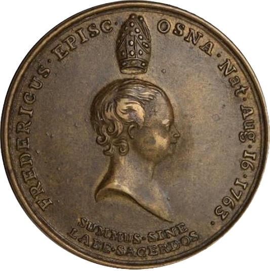 1764 Prince George and Frederick copper medal BHM 84 Rare NEF