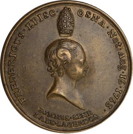 1764 Prince George and Frederick copper medal BHM 84 Rare NEF