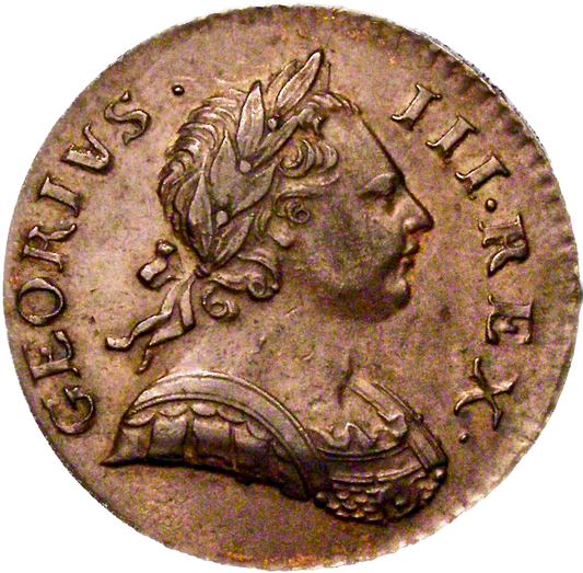 1772 Halfpenny GEORIVS error S3774 BMC 900 Rare EF