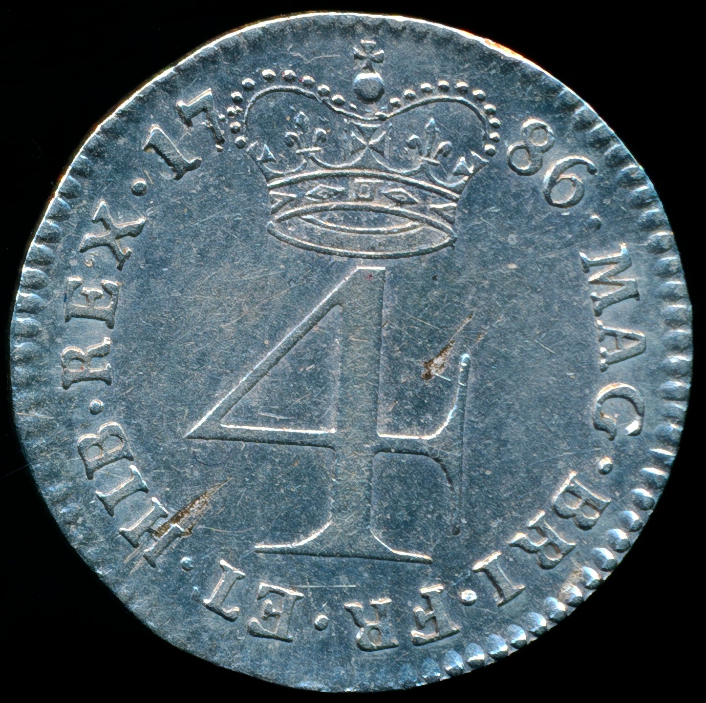 1786 Maundy set S3762 ESC 2236 Scarce NEF/EF