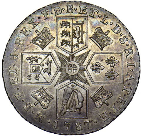 1787 Shilling No semee of hearts S3743 ESC 2125 GEF