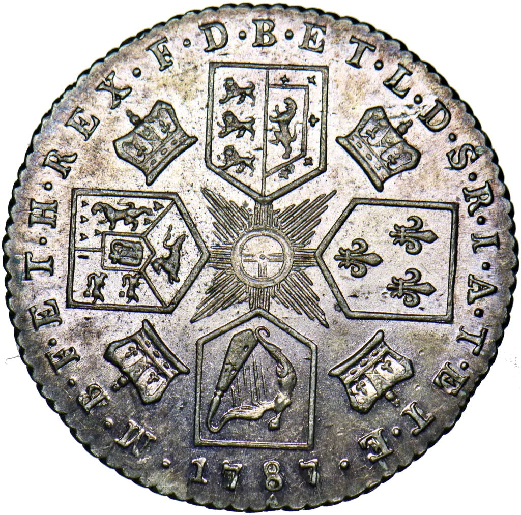 1787 Sixpence First bust No hearts S3749 ESC 2190 AUNC