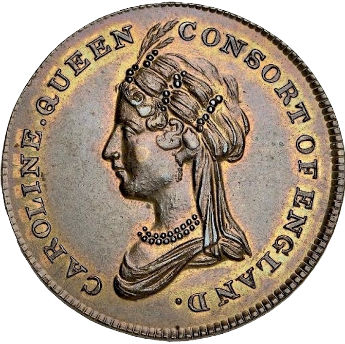 1795 Marriage of Prince of Wales and Caroline Gilt Brass BHM 399 EF