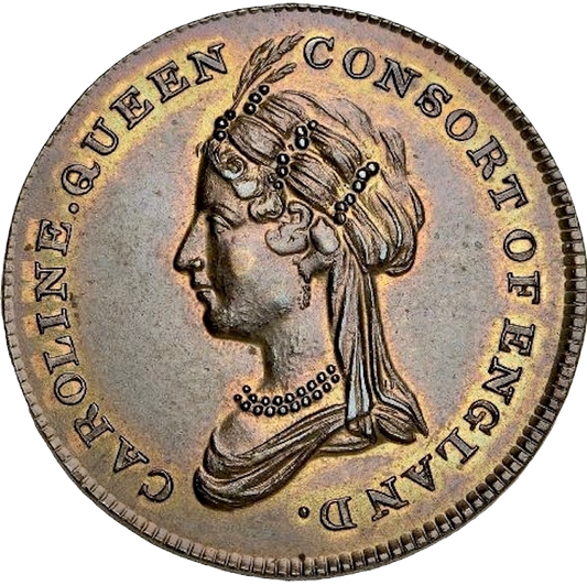 1795 Marriage of Prince of Wales and Caroline Gilt Brass BHM 399 EF