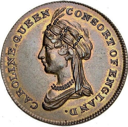 1795 Marriage of Prince of Wales and Caroline Gilt Brass BHM 399 EF