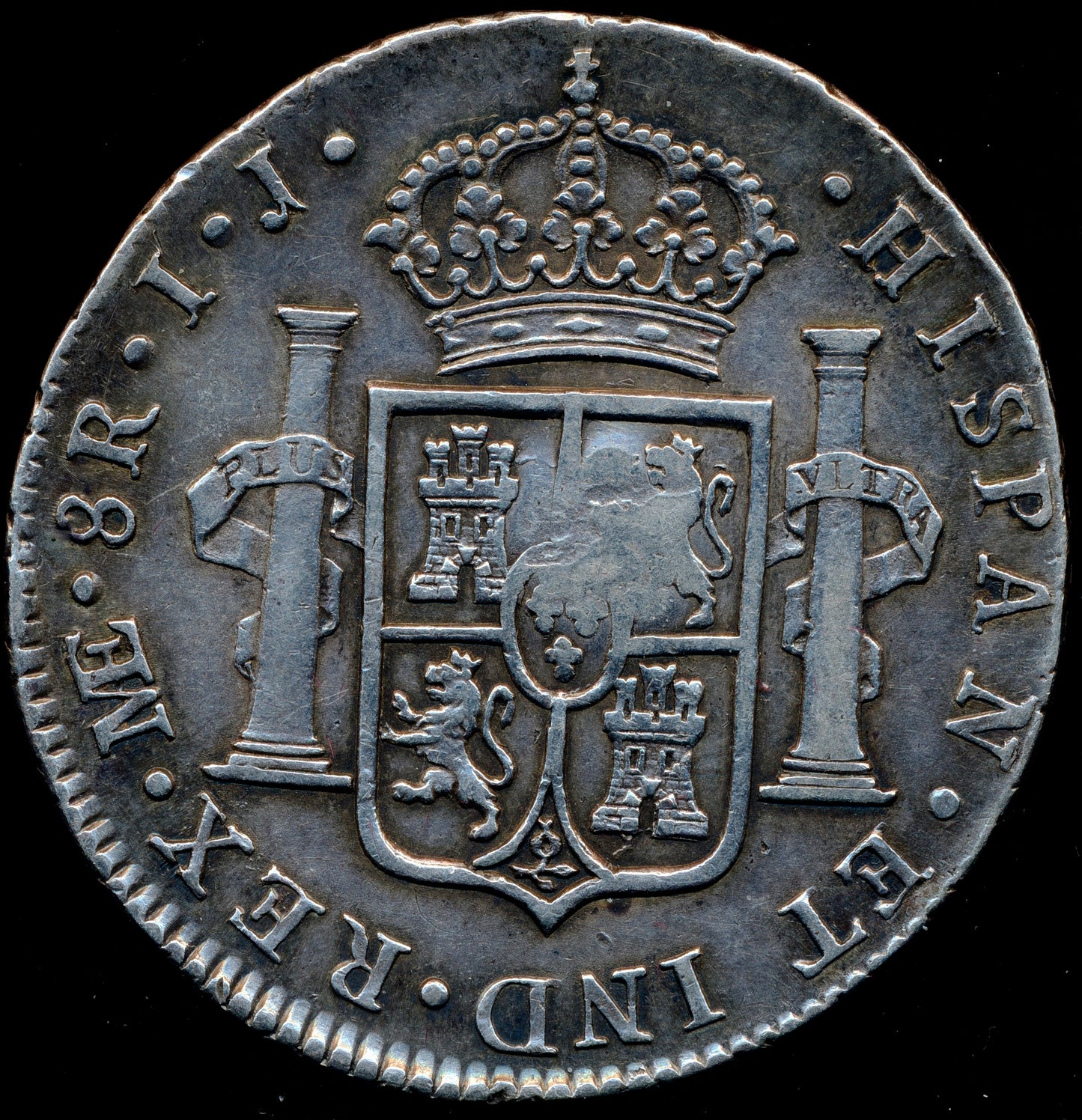 1795 Countermark dollar S3765A ESC 1858 Lima mint EF