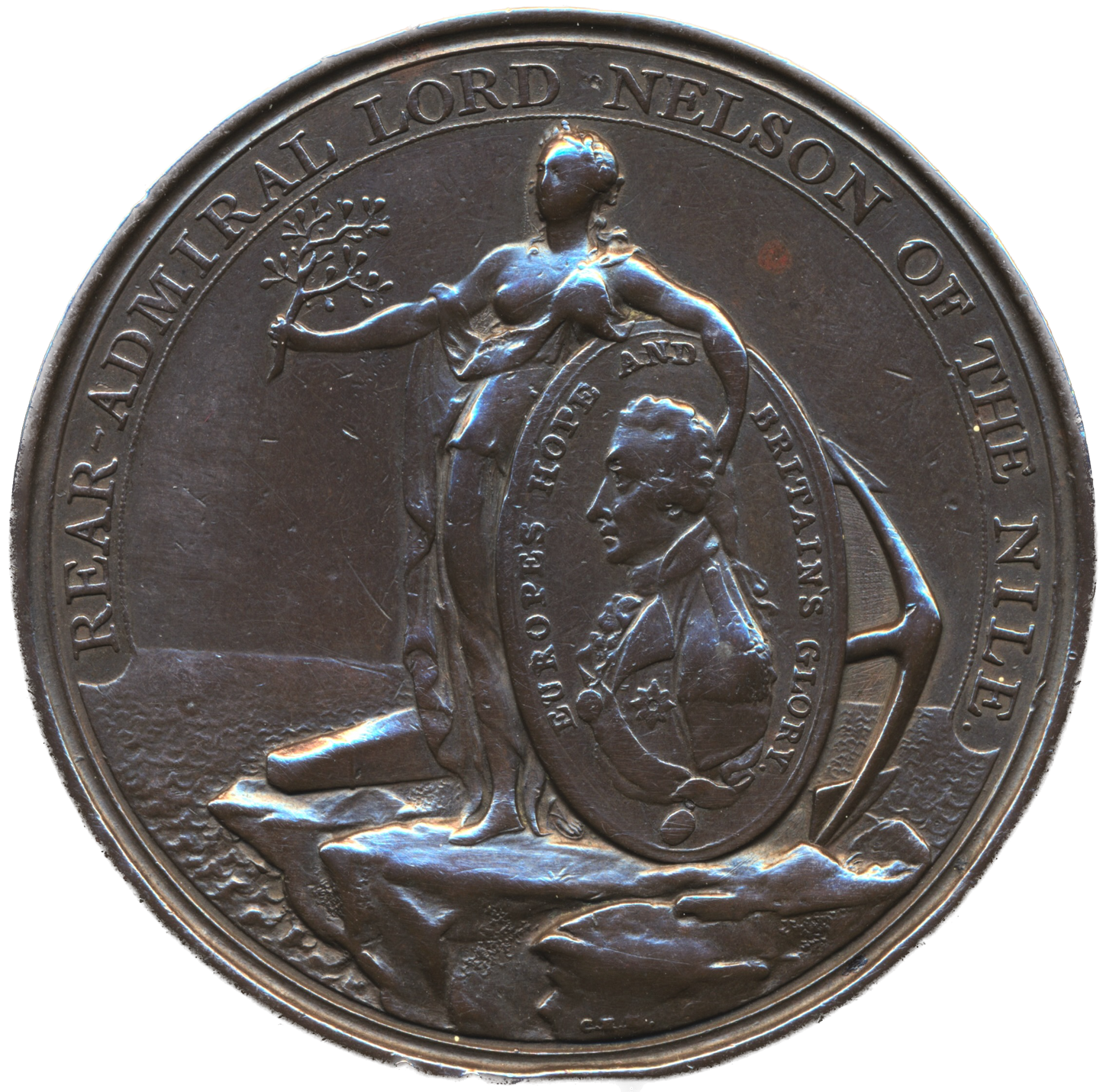 1798 Battle of the Nile Davison's 47mm bronze medal BHM 447 E890