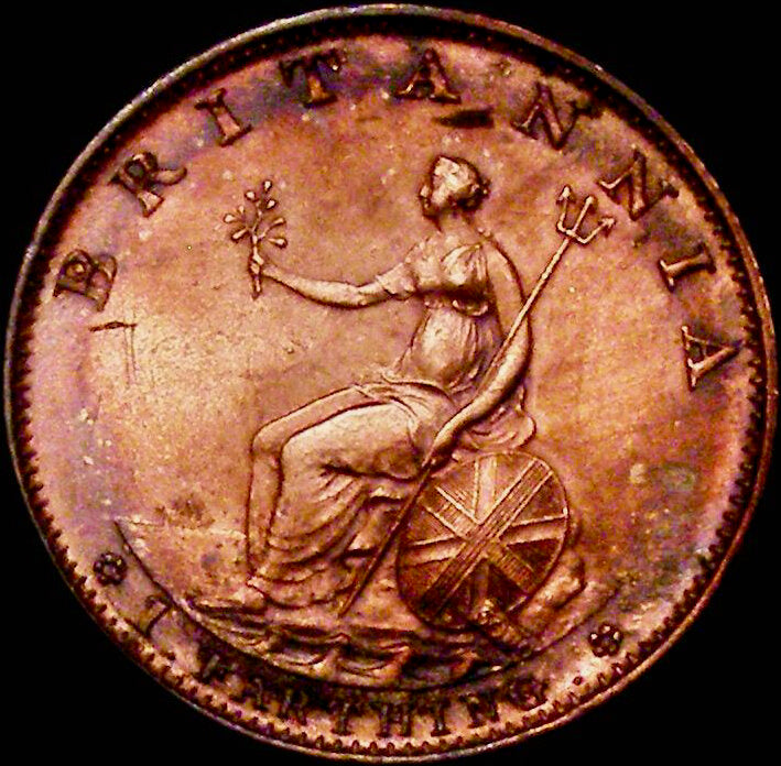 1799 Farthing S3779 BMC 1279 UNC
