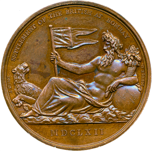 1804 Settlement of the British at Bombay in 1662 41mm copper medal BHM 567 E952
