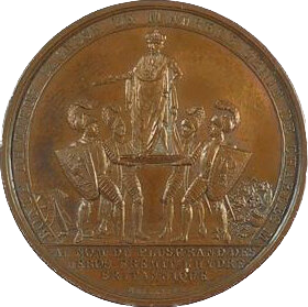 1804 FRANCE Coronation of Napoleon 45mm bronze medal EF