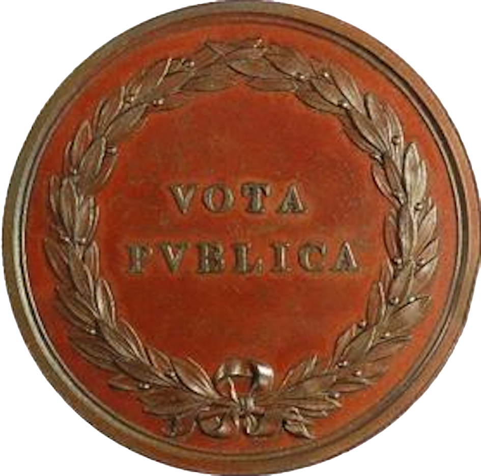1812 Parliamentary thanks to Wellington Bronze medal 54mm BHM 746 EF