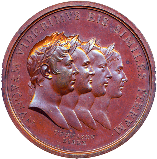 1814 The Peace of Paris 48mm bronze medal BHM 802 E1045 GVF