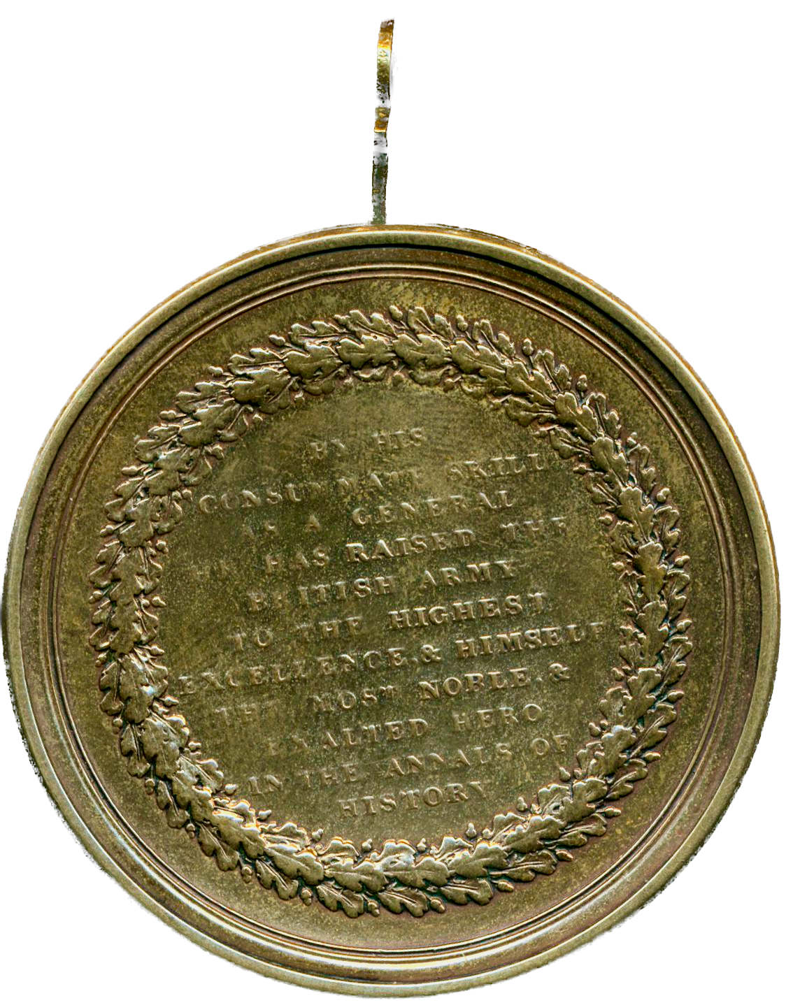 1815 Wellington's Continental Victories 47.5mm bronze box medal BHM 885 E1075a