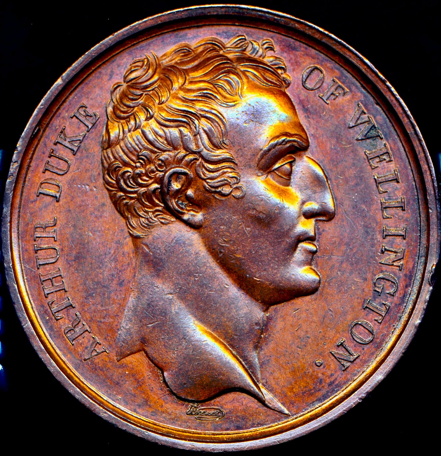 1815 English Army enters Paris 41mm bronze medal BHM 889 E1077 EF/VF