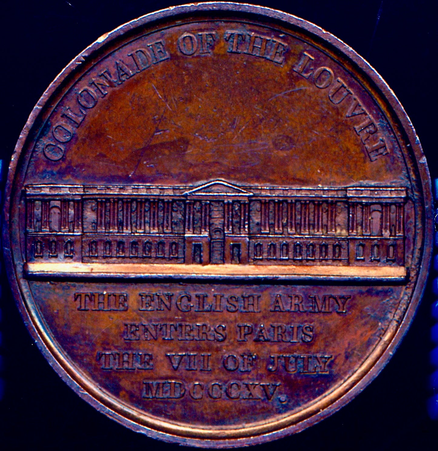 1815 English Army enters Paris 41mm bronze medal BHM 889 E1077 EF/VF