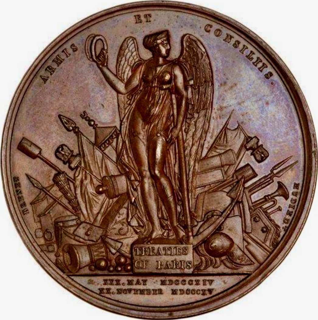 1815 Treaties of Paris 41mm bronze medal BHM 892 E1080