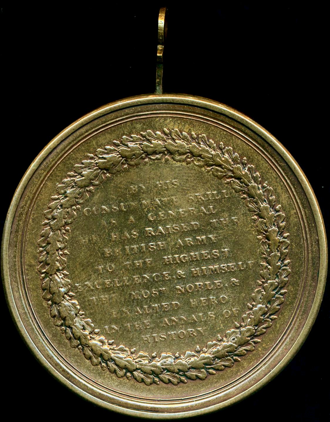 1815 Wellington's Continental Victories 47.5mm bronze box medal BHM 885 E1075a