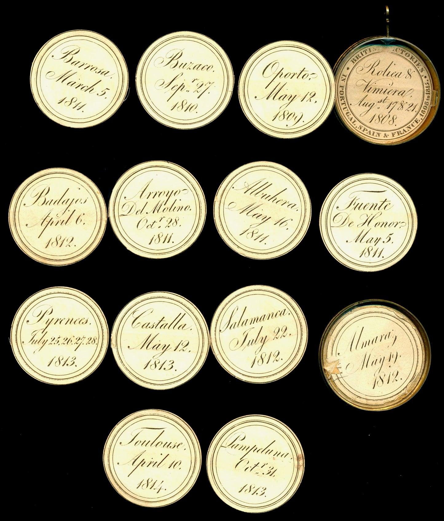 1815 Wellington's Continental Victories 47.5mm bronze box medal BHM 885 E1075a