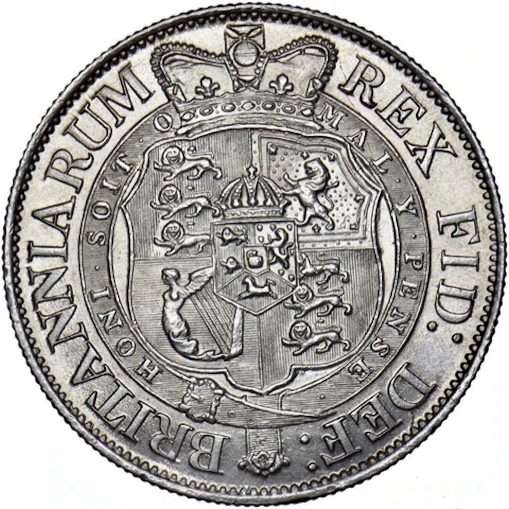 1817 Halfcrown Small head S3789 ESC 2096 UNC