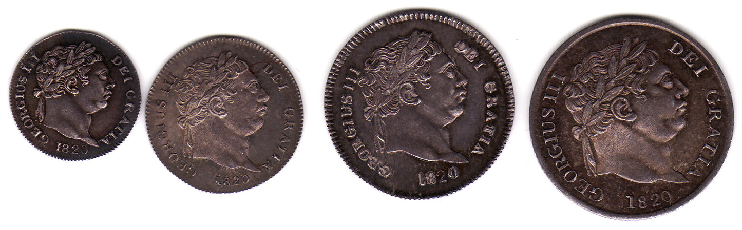 1820 Maundy set S3792 ESC 2242 Scarce UNC
