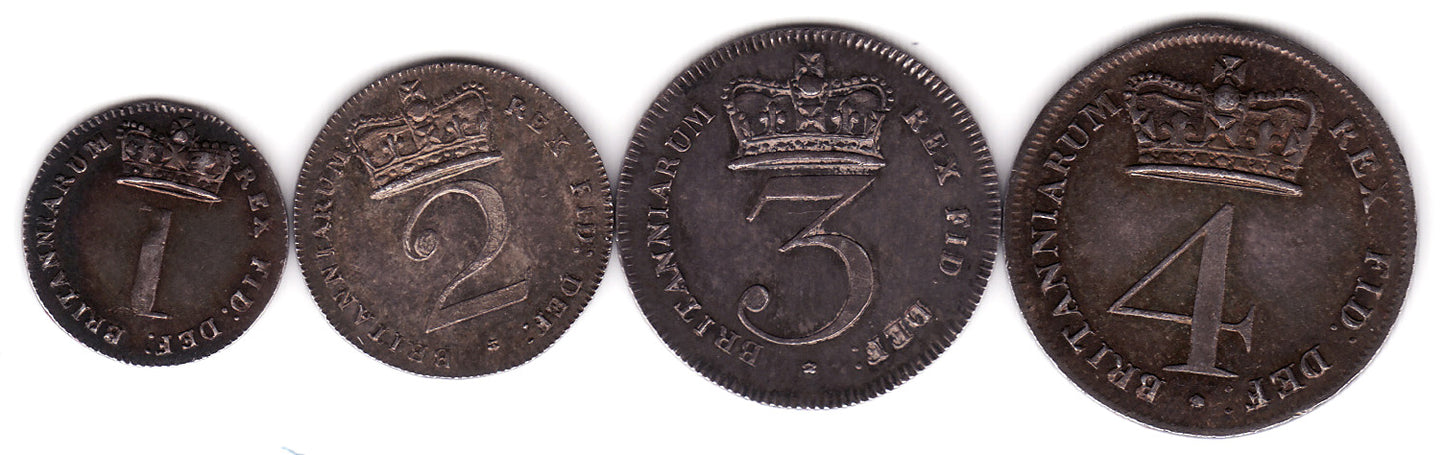 1820 Maundy set S3792 ESC 2242 Scarce UNC