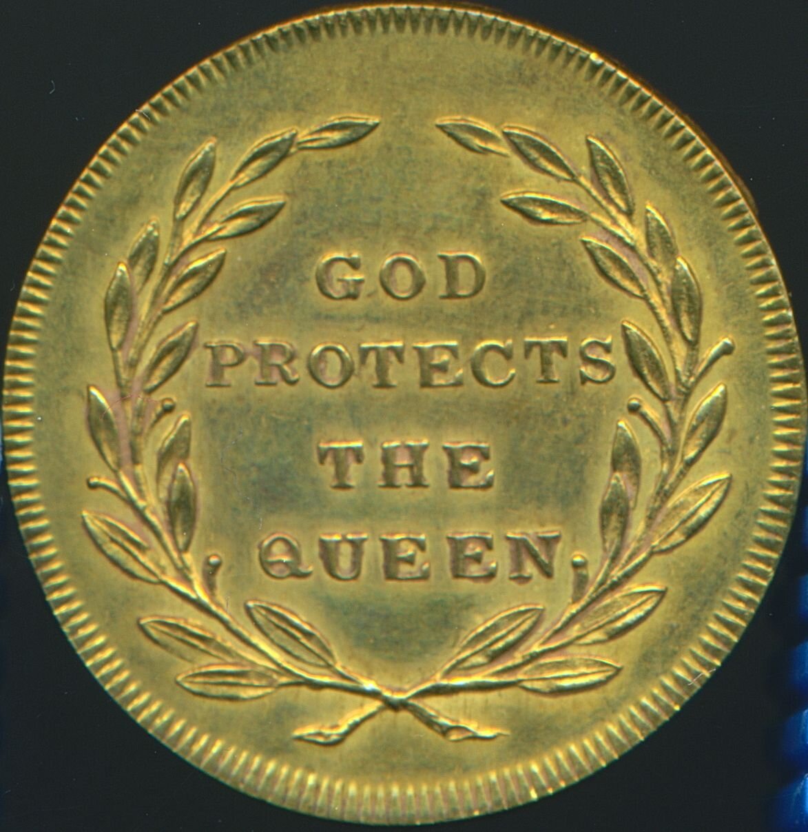 1820 The trial of Queen Caroline 25mm brass medal Very rare BHM 1029 EF