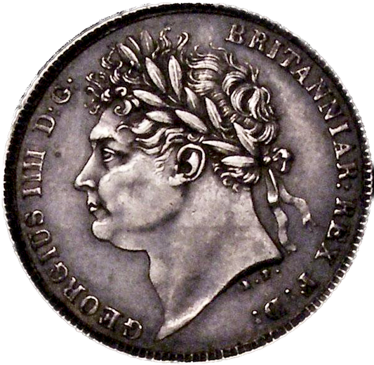 1821 Sixpence Laureate head S3813 ESC 2421 EF