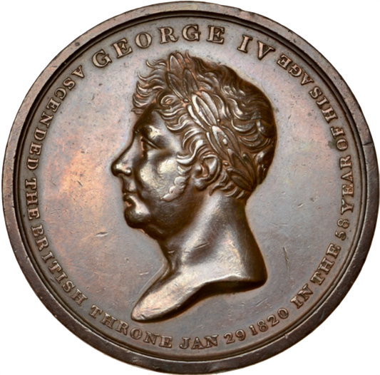 1821 Coronation bronze medal BHM 1077