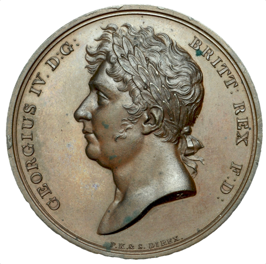 1821 Coronation bronze medal BHM 1073 EF