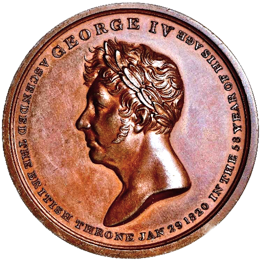 1821 Coronation bronze medal BHM 1077