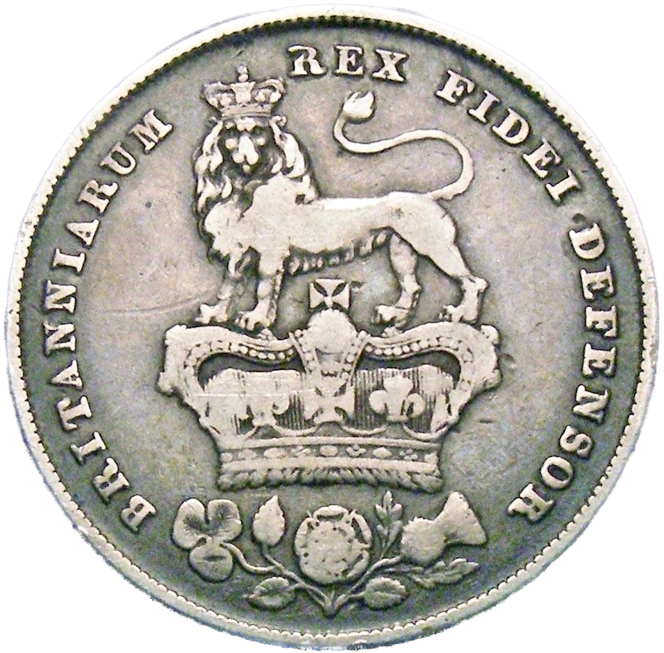 1825/3 Shilling Bare head S3812 ESC not classified NF