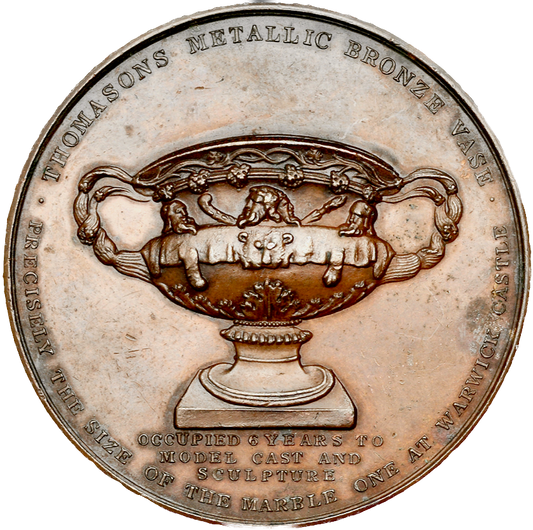 1829 Thomason's Vase 52mm bronze medal BHM 1359 UNC