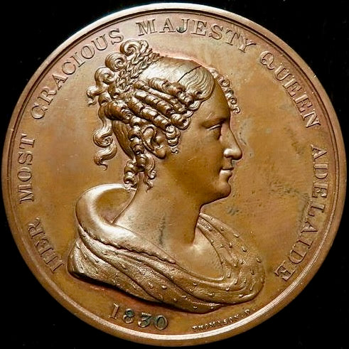 1830 The Accession bronze medal by E Thomason E1221 BHM 1423