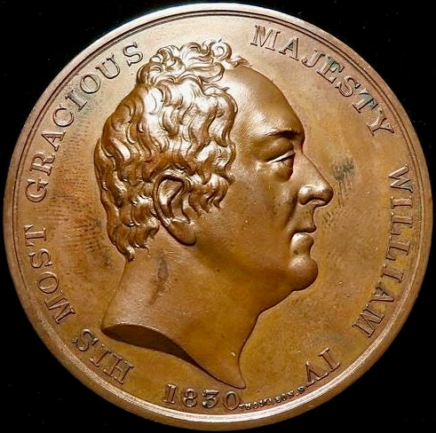1830 The Accession bronze medal by E Thomason E1221 BHM 1423