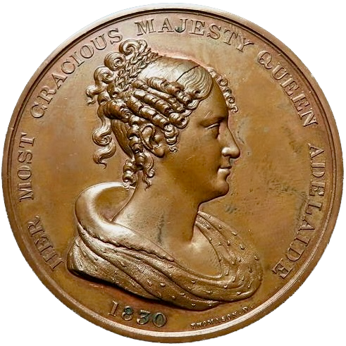 1830 The Accession bronze medal by E Thomason E1221 BHM 1423