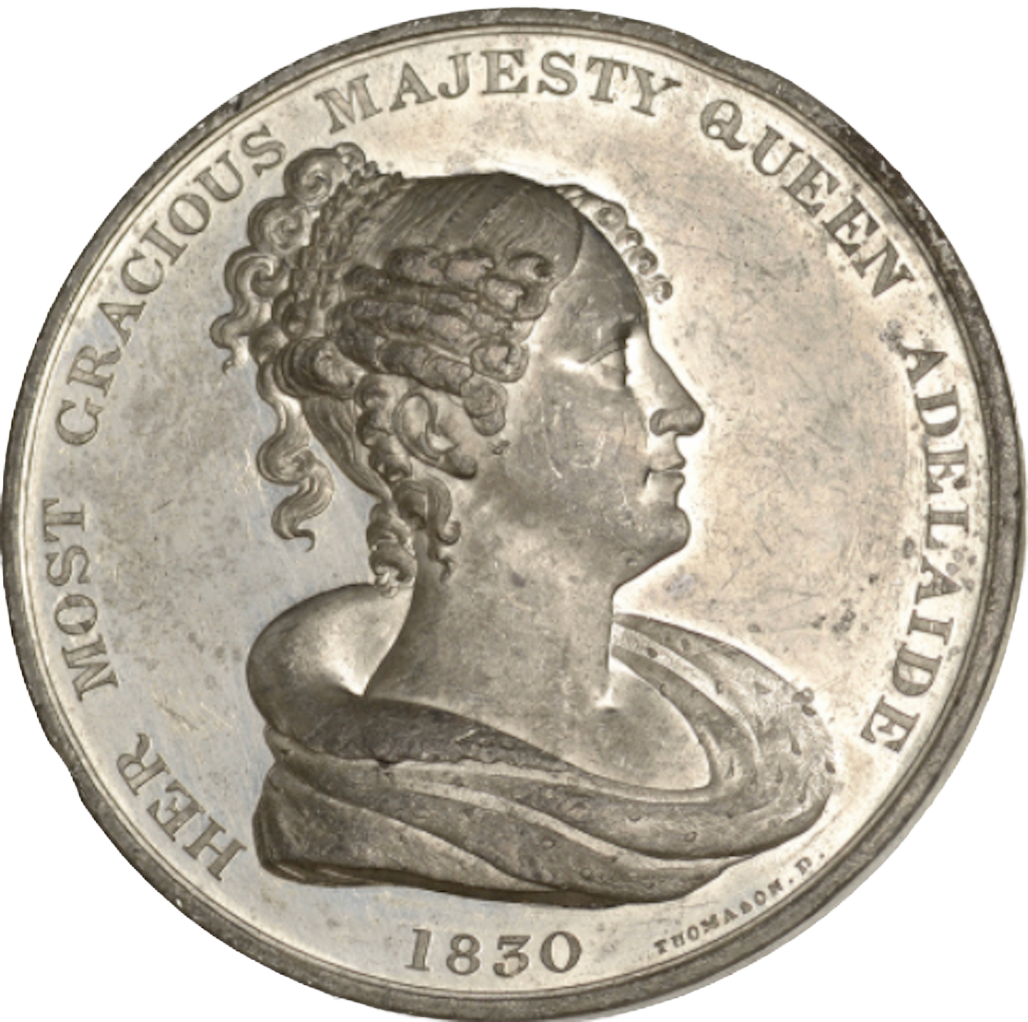 1830 The Accession of William IV 55mm white metal E1221 BHM 1423 Rare