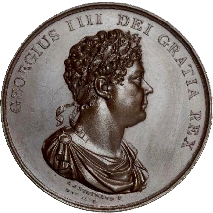 1830 Death of George IV 62.5mm bronze medal E1217 BHM 1363 EF