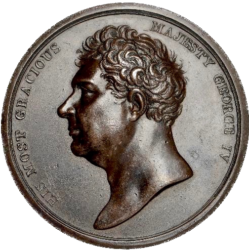 1830 Death of George IV at Windsor Castle 51.5mm copper medal E1219 BHM 1391