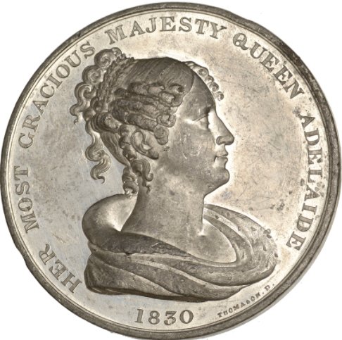 1830 The Accession of William IV 55mm white metal E1221 BHM 1423 Rare