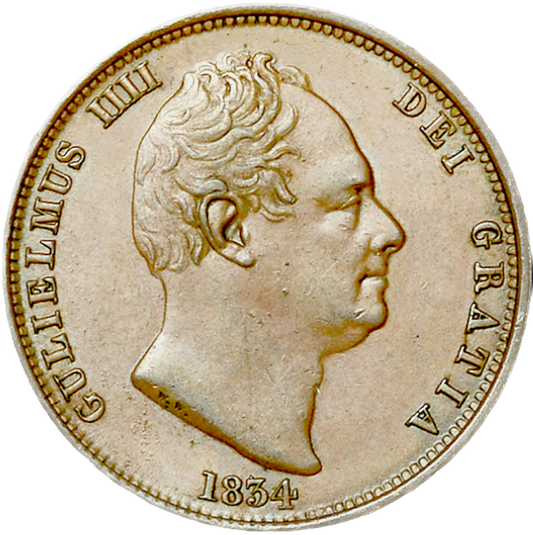 1834 Halfpenny S3847 BMC 1464 EF