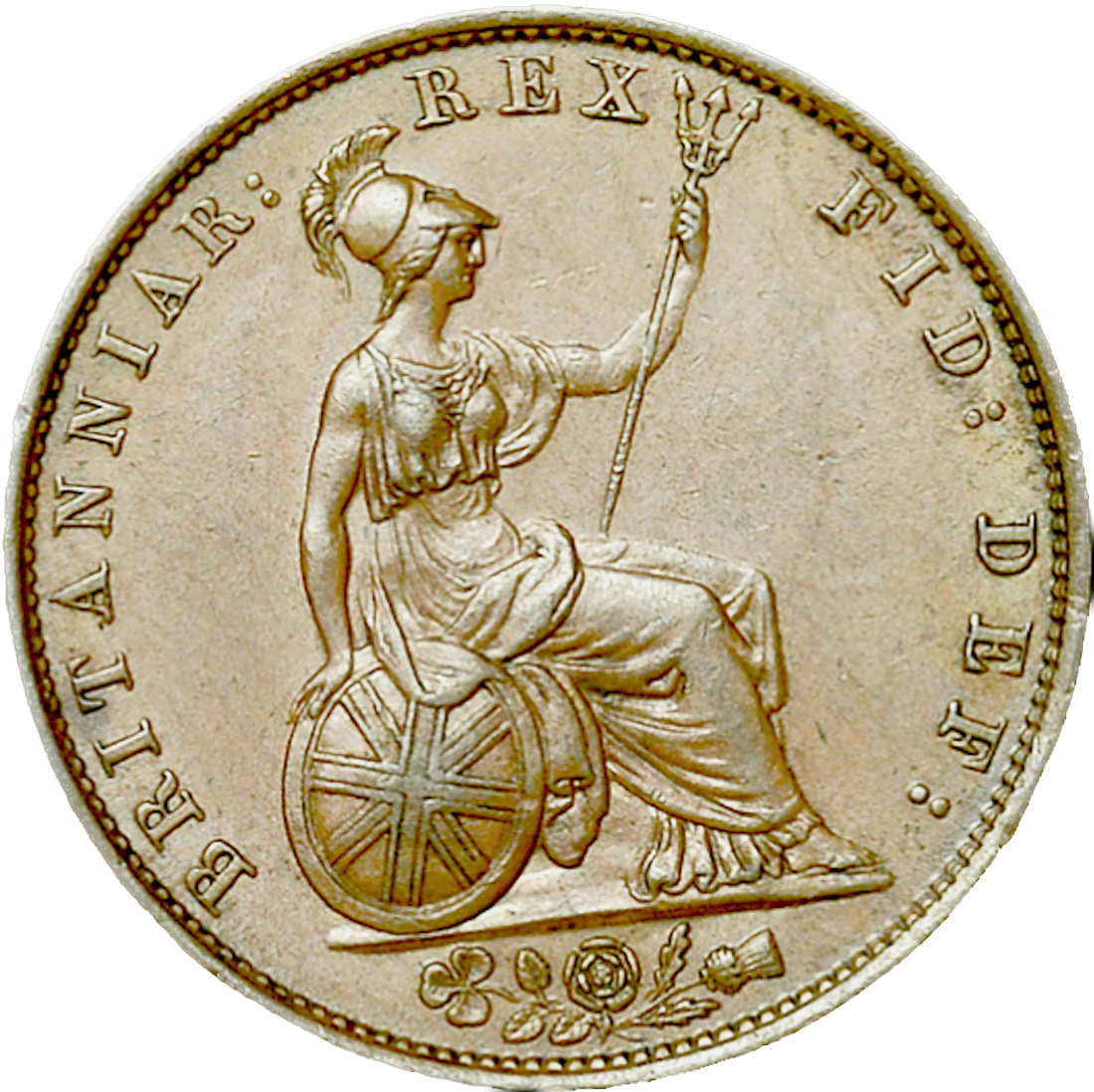 1834 Halfpenny S3847 BMC 1464 EF