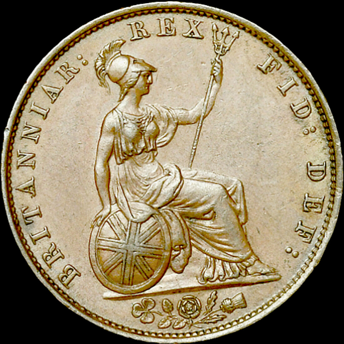 1834 Halfpenny S3847 BMC 1464 EF